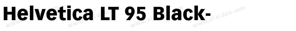 Helvetica LT 95 Black字体转换